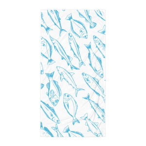 Blue Mind Fish Beach Towel